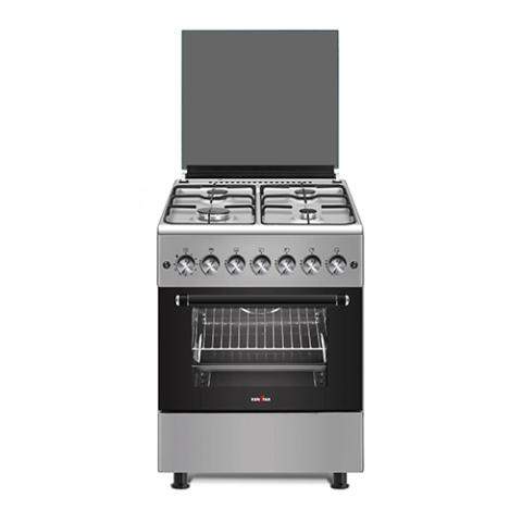 KS-GCF6060IN-4B Standing Oven 4 Gas Hobs (Pipe System) Inox Steel Table Top