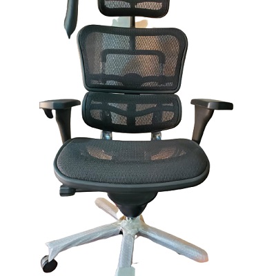 BLACK MESH OFFICE CHAIR WITH HEAD REST (NEBI)