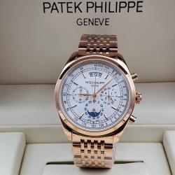 PATEK PHILIPPE EXCLUSIVE DESIGNERS WRISTWATCH WITH GOLDEN CHAIN AND WHITE SCREEN (SAWW)