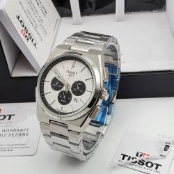 TISSOT EXCLUSIVE SILVER CHAIN DESIGNER WRIST WATCH WITH DATE (SAWW)