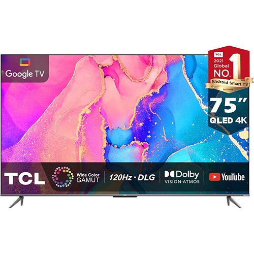 TCL TELEVISION | 75 INCH, 4K ULTRA HD, ANDROID TV, GOOGLE ASSISTANT, DOLBY ATMOS AND DTS, ONKYO SPEAKER SYSTEM - 75C635