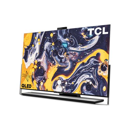 TCL TELEVISION | 85 INCH, PRO MINI QLED 8K QUANTUM DOT, ANDROID TV, GOOGLE ASSISTANT, MAGIC CAMERA, IMAX ENHANCED, LEATHER FABRIC ONKYO SOUNDBAR WITH WOOFER - 85X925PRO